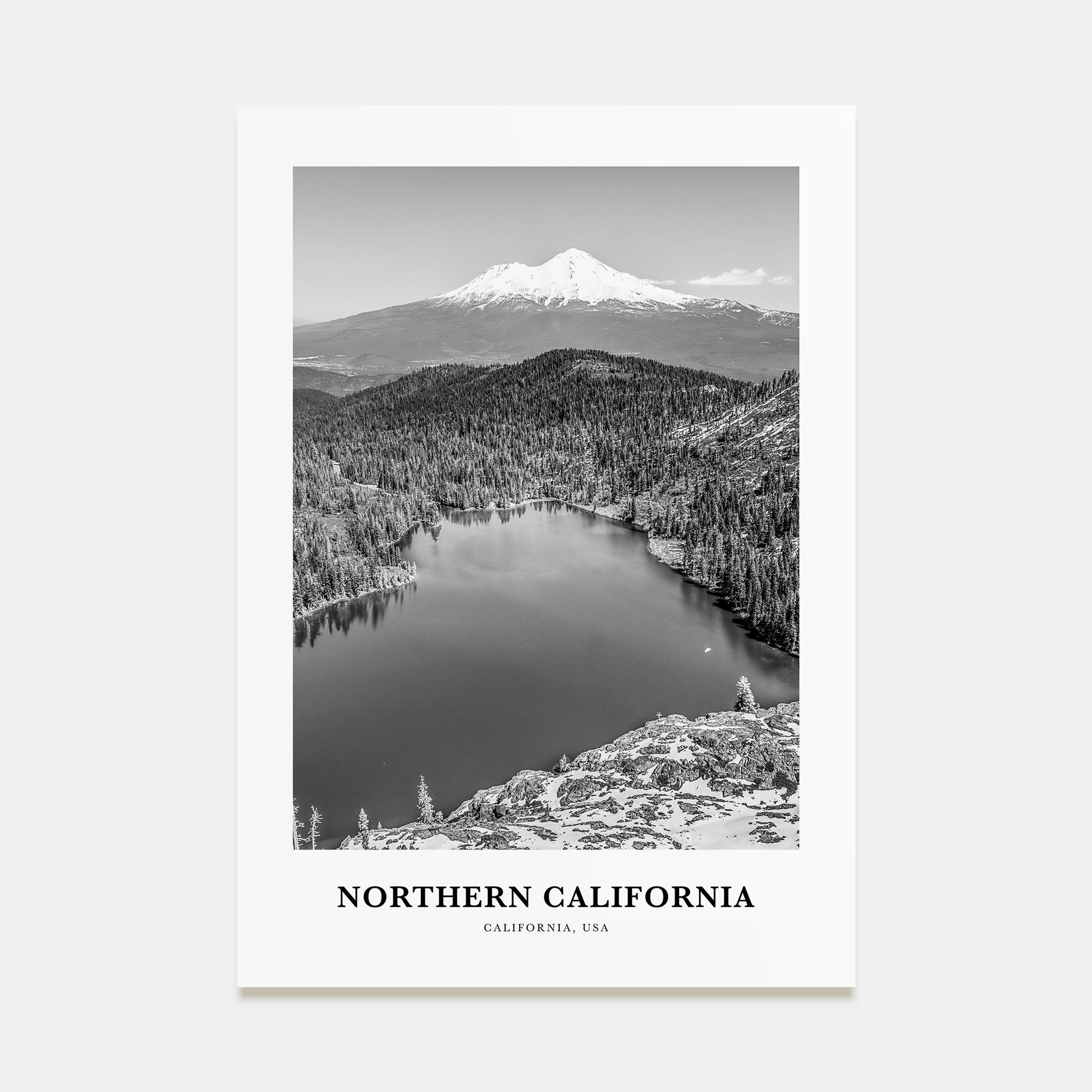 Northern California Portrait B&W Poster