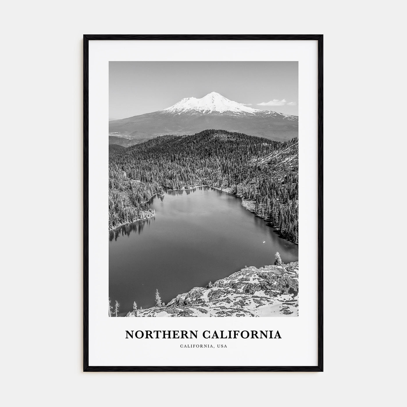 Northern California Portrait B&W Poster