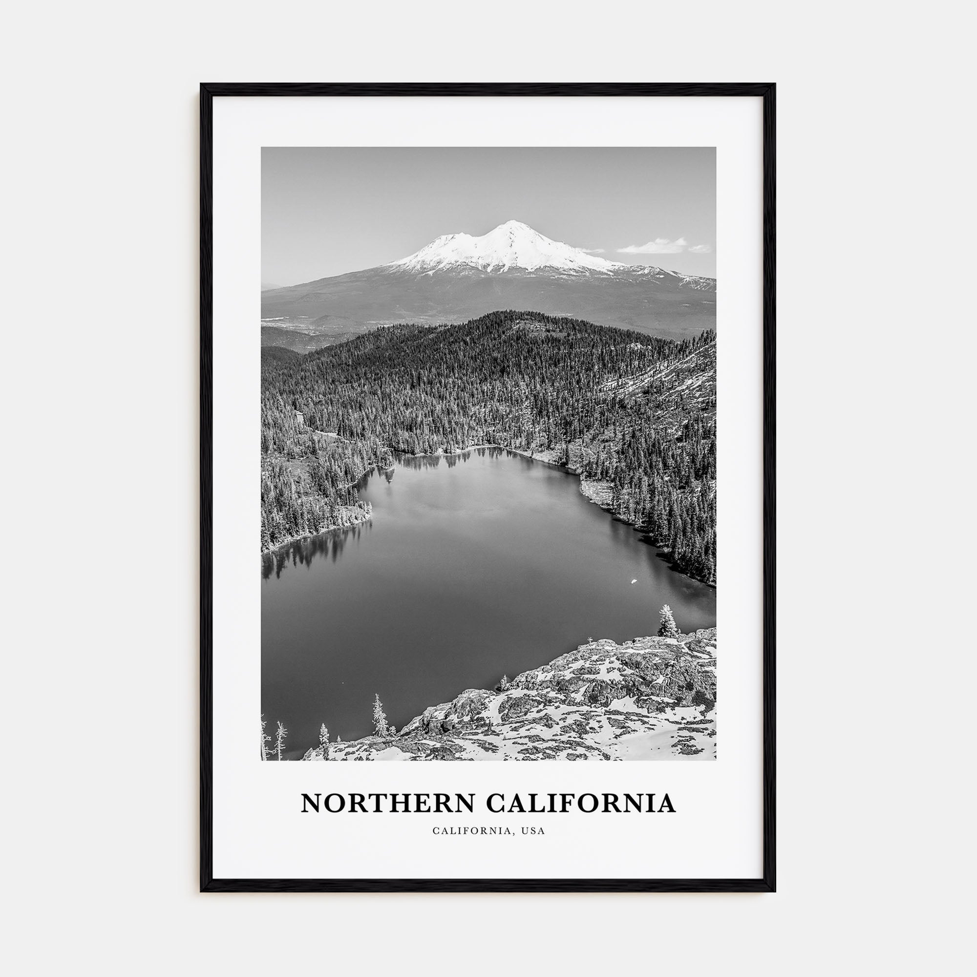 Northern California Portrait B&W Poster