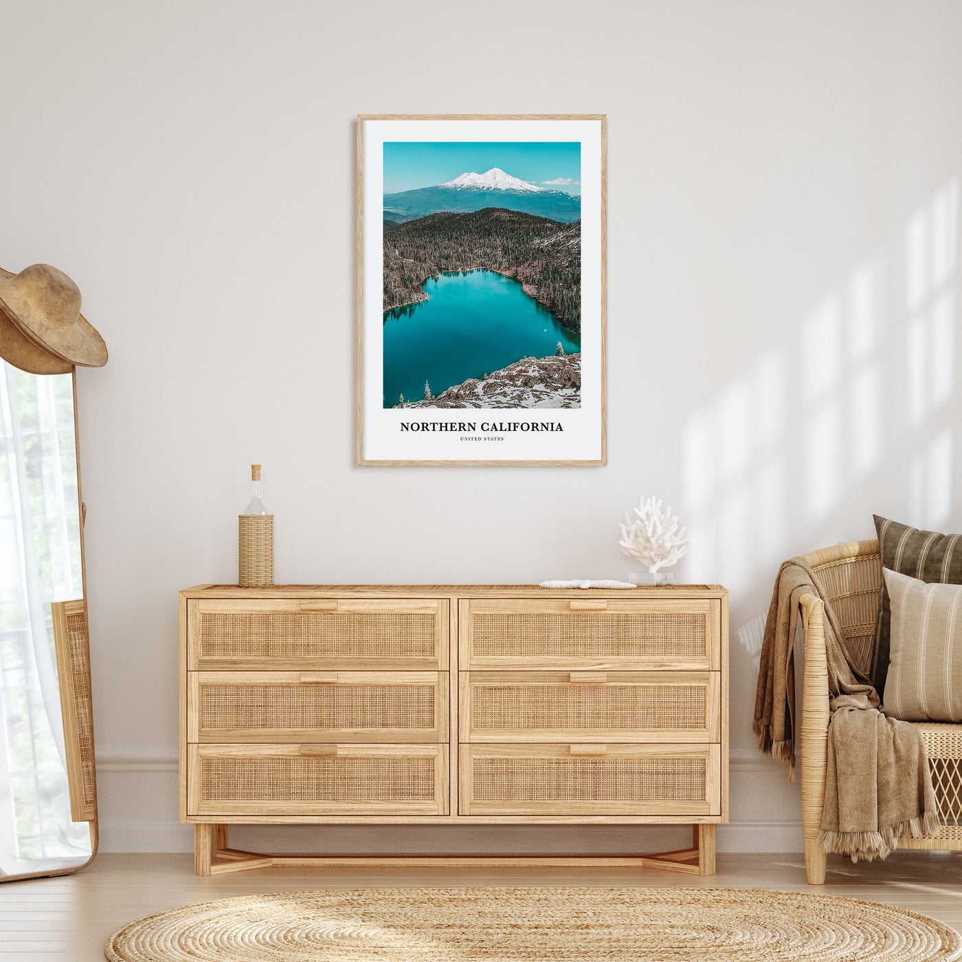 Northern California Portrait Color Poster