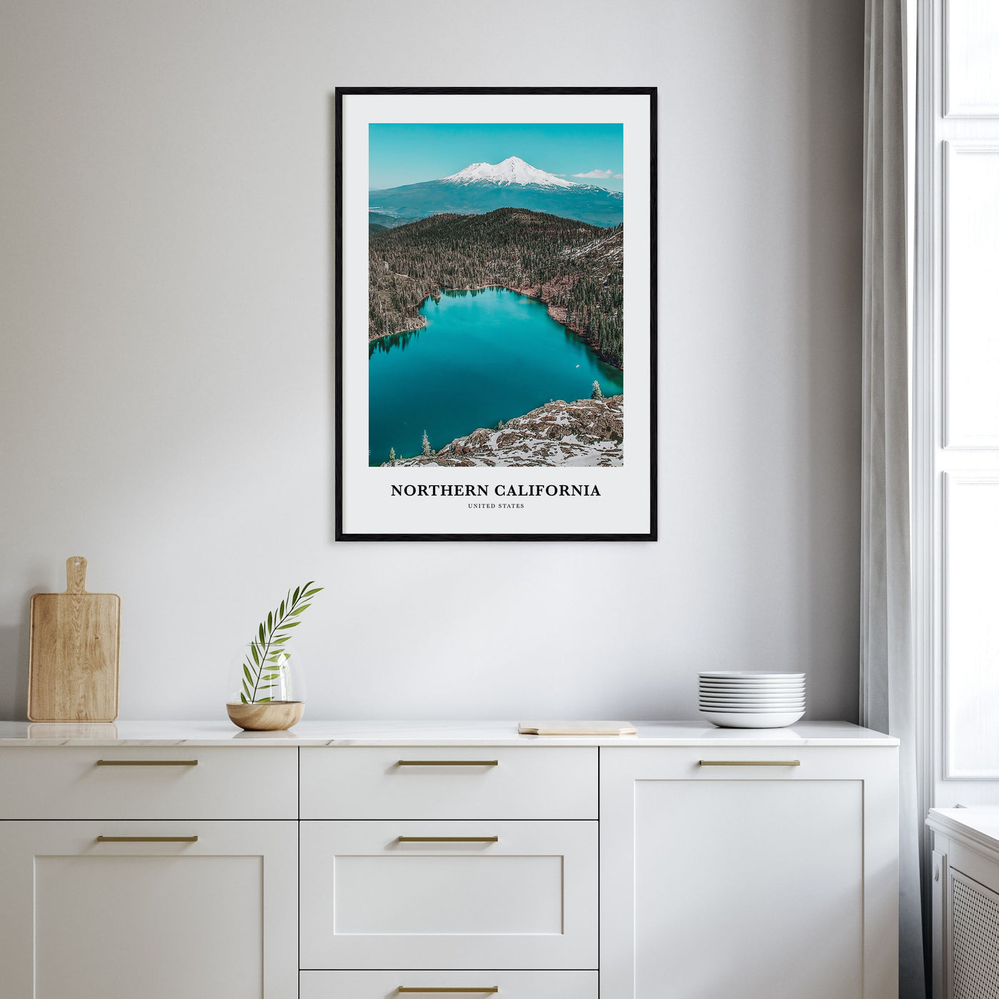 Northern California Portrait Color Poster