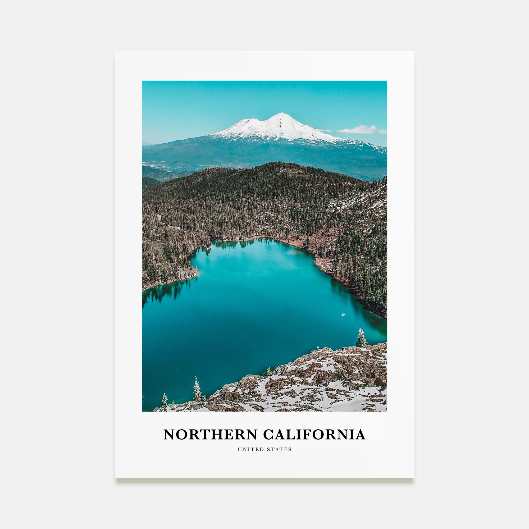 Northern California Portrait Color Poster