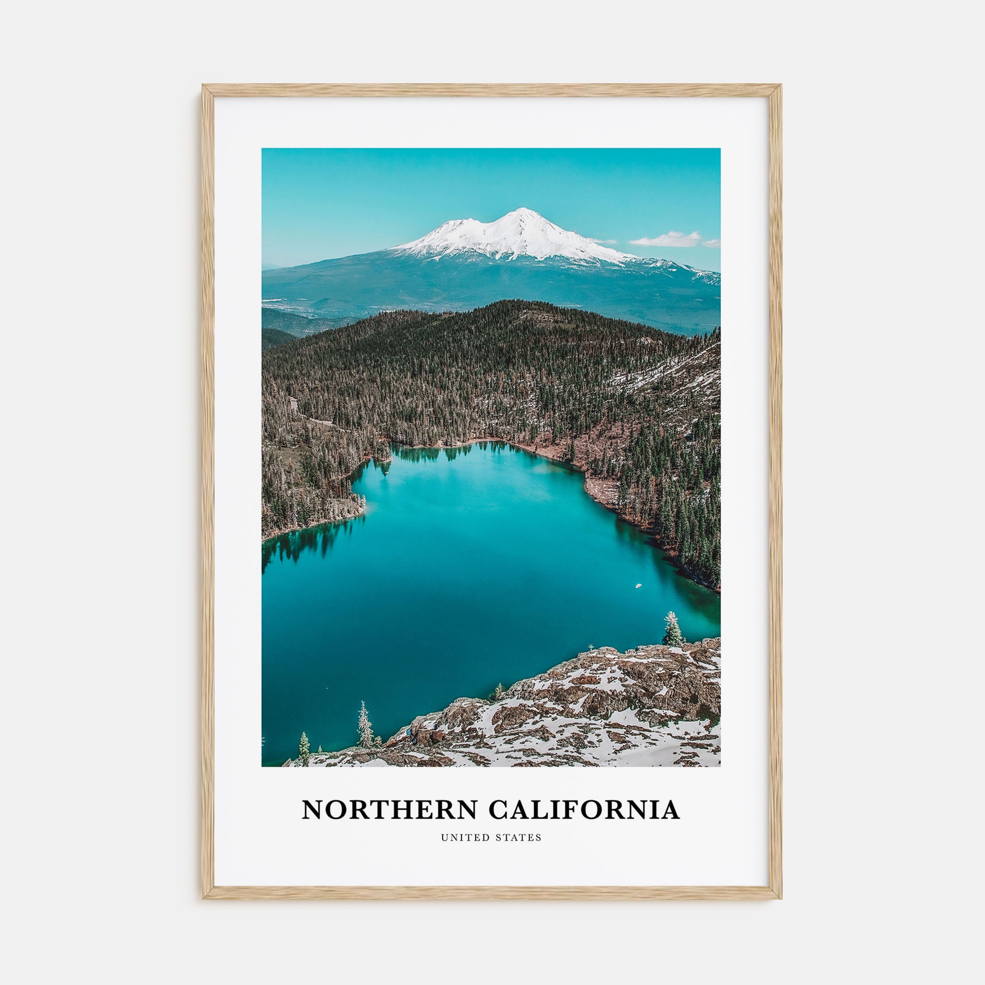 Northern California Portrait Color Poster