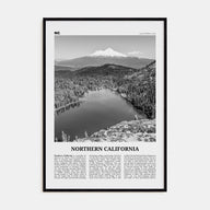 Northern California Travel B&W Poster
