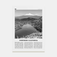 Northern California Travel B&W Poster