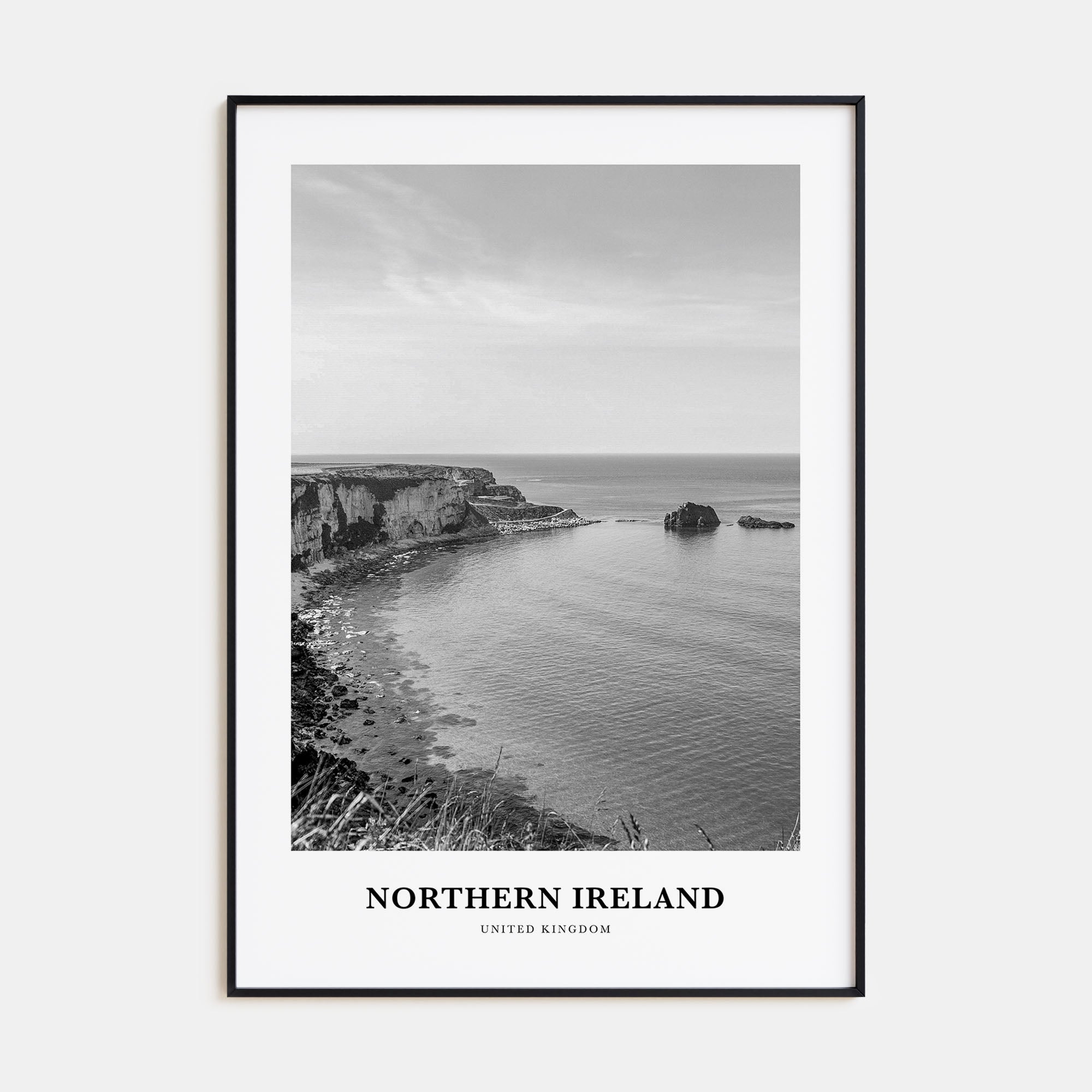 Northern Ireland Portrait B&W Poster