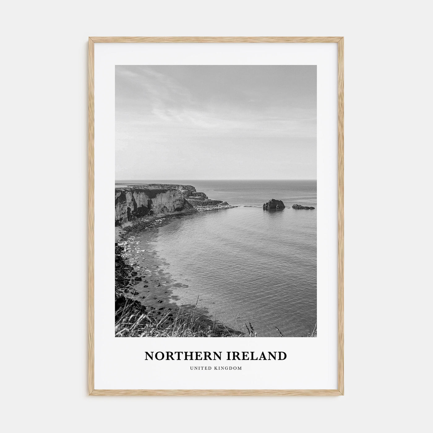 Northern Ireland Portrait B&W Poster