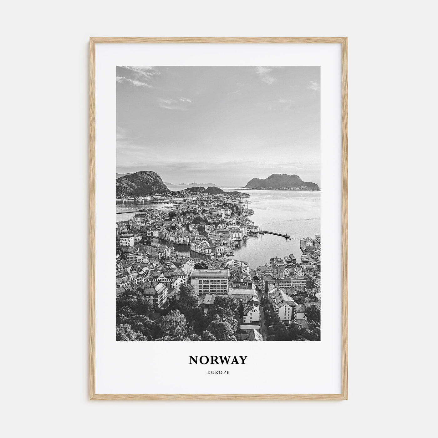 Norway Portrait B&W Poster
