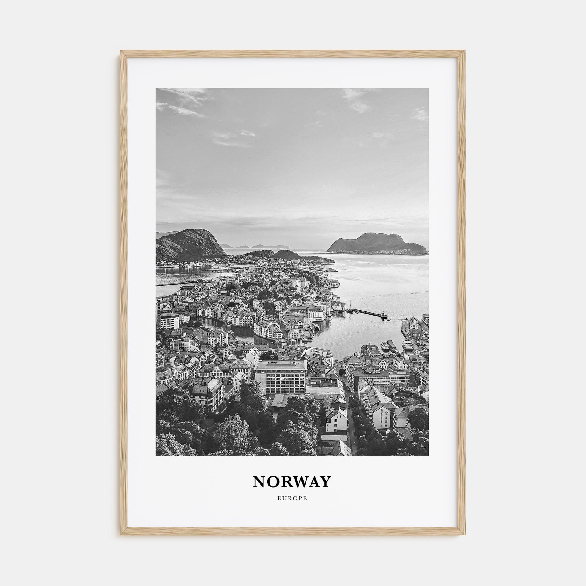 Norway Portrait B&W Poster