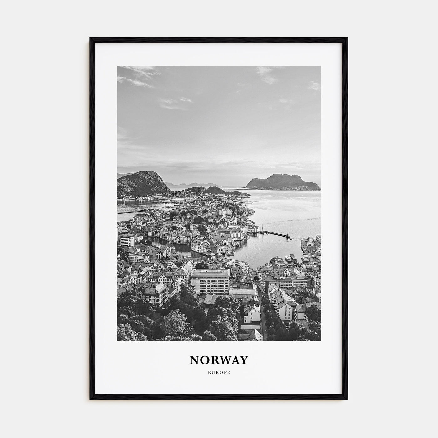 Norway Portrait B&W Poster