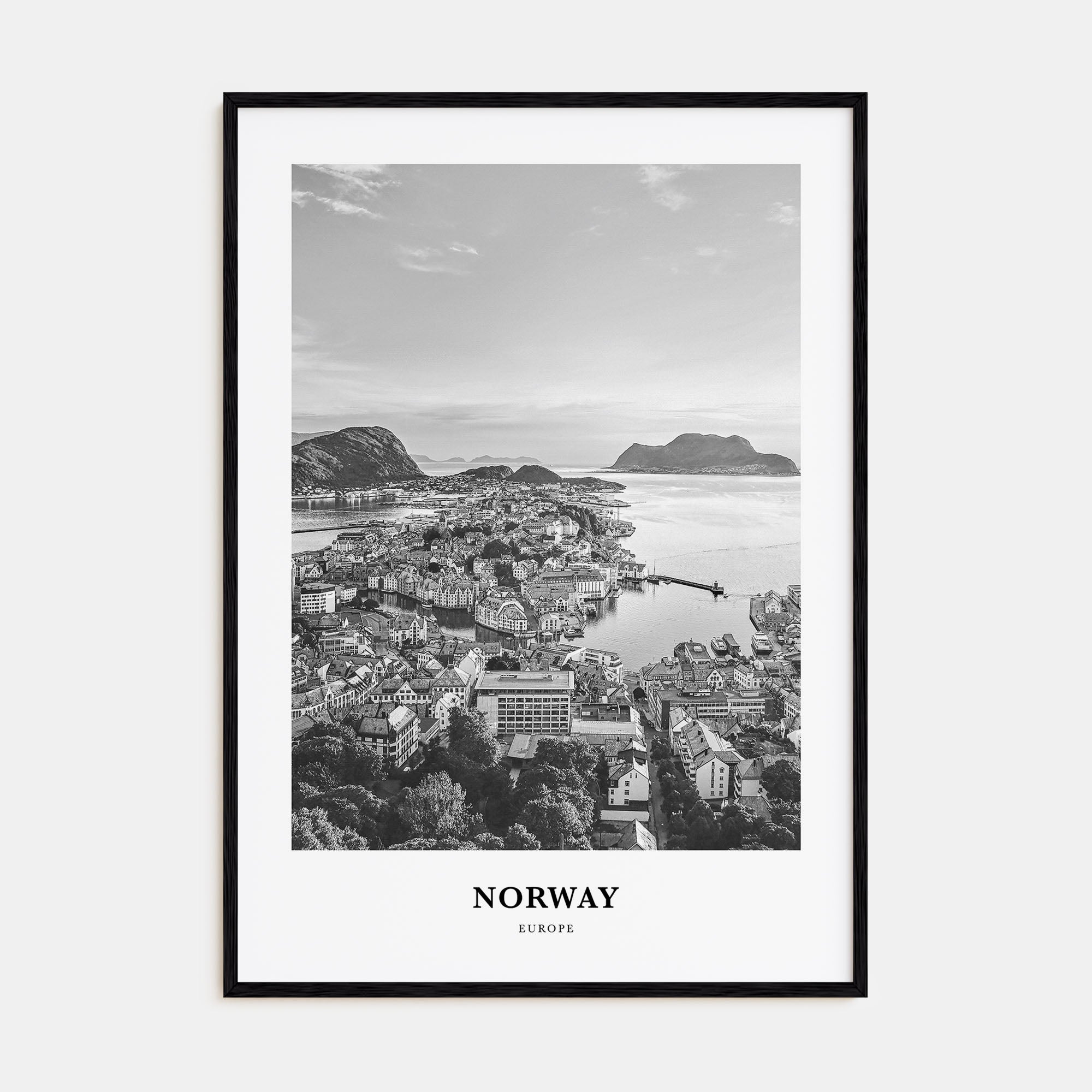 Norway Portrait B&W Poster