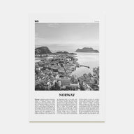 Norway Travel B&W Poster