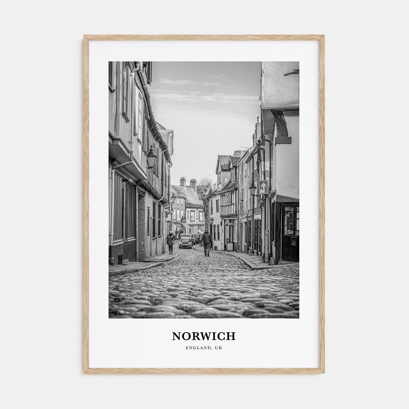 Norwich Portrait B&W Poster
