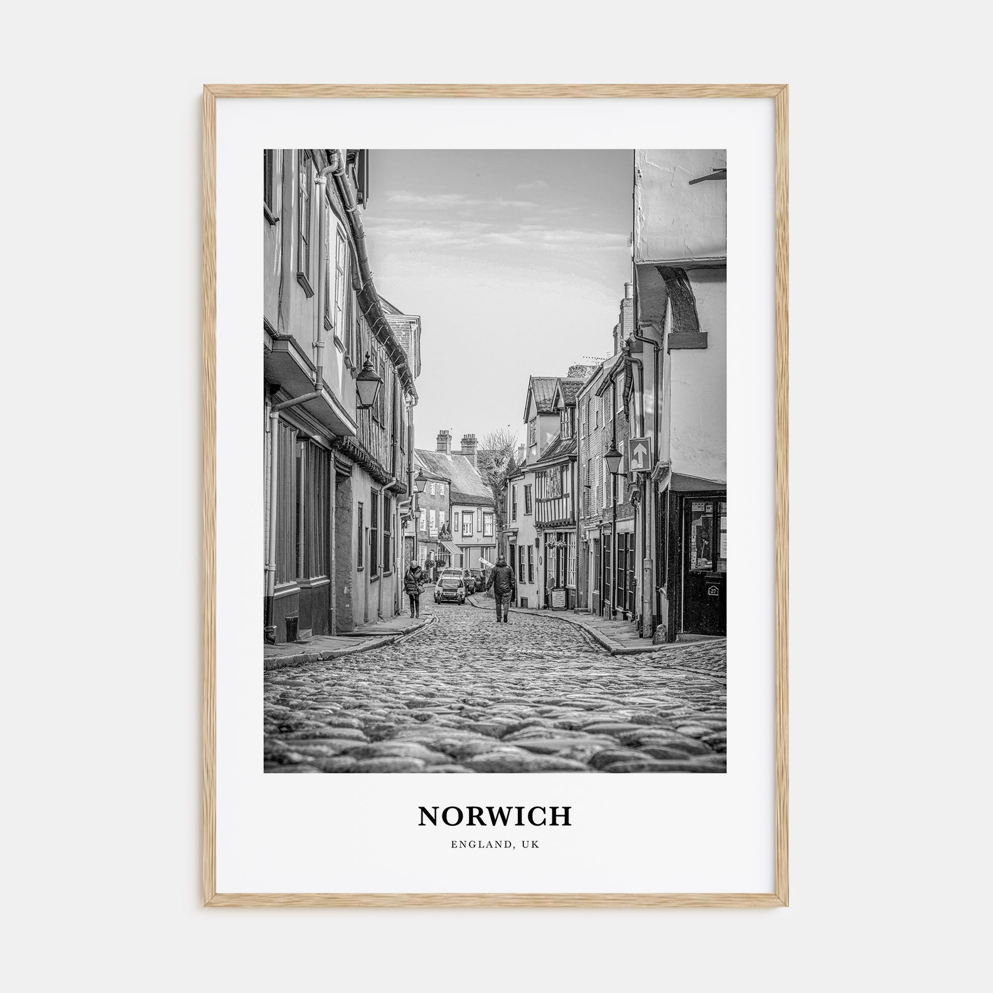 Norwich Portrait B&W Poster