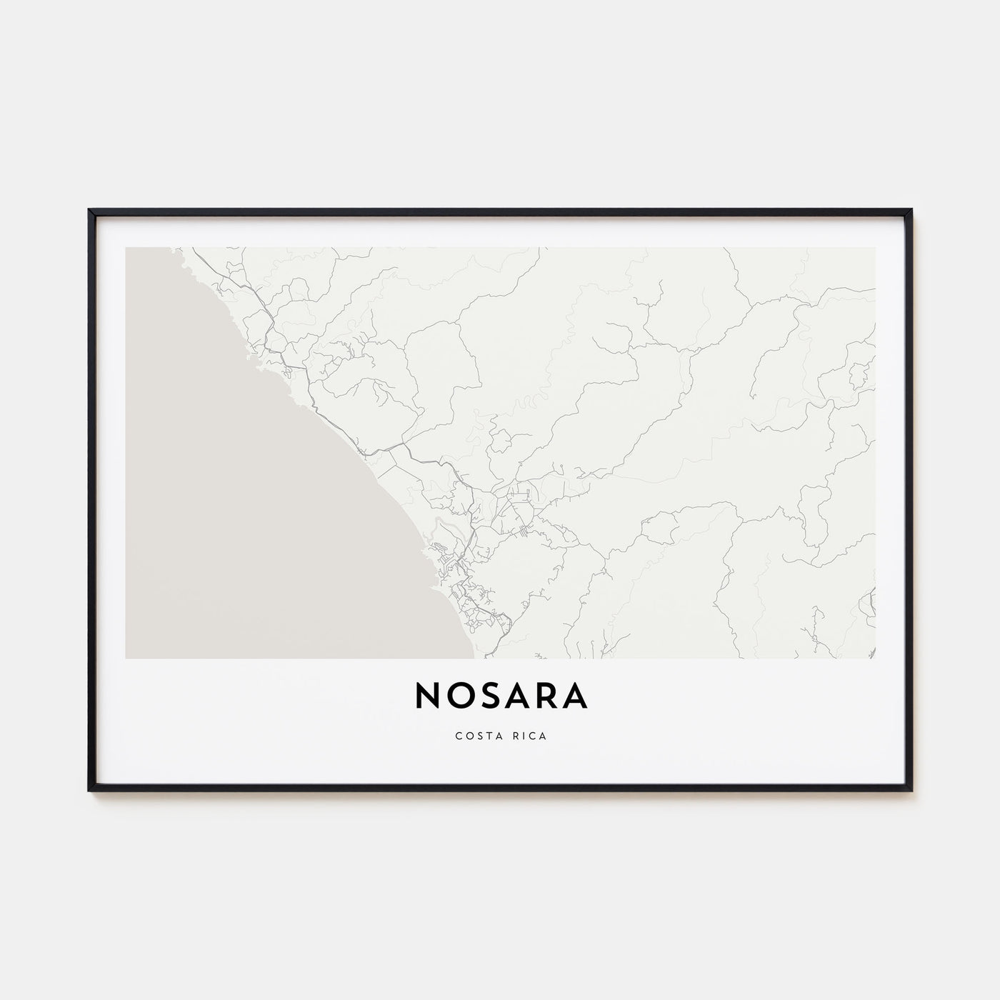 Nosara Map Landscape Poster