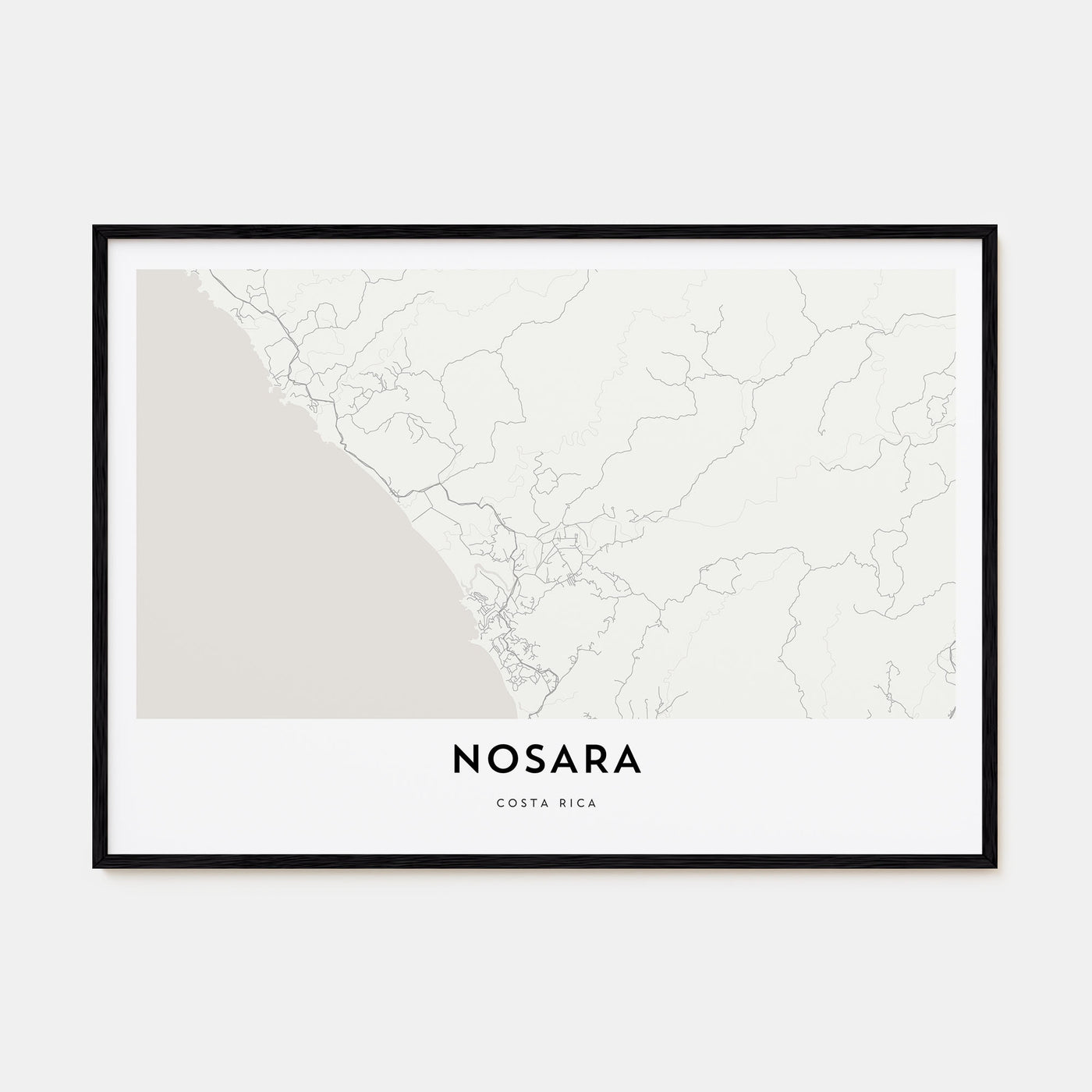 Nosara Map Landscape Poster