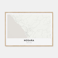Nosara Map Landscape Poster