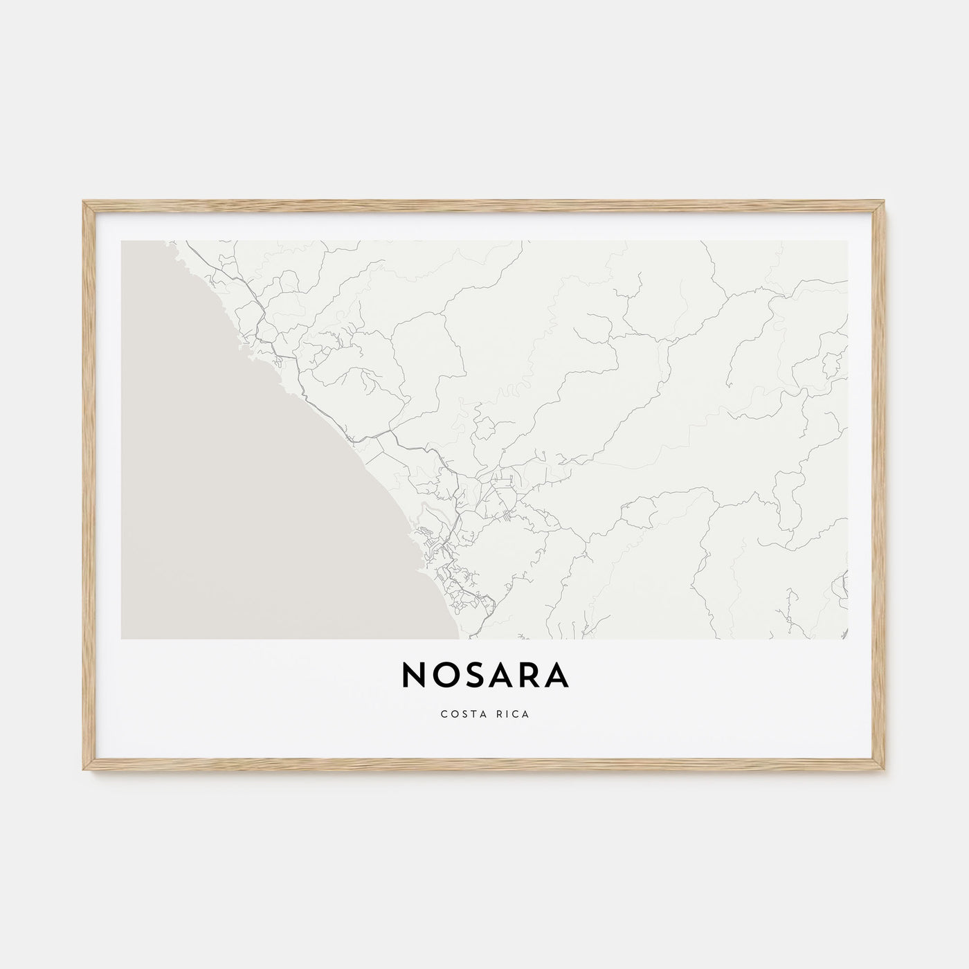 Nosara Map Landscape Poster