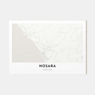 Nosara Map Landscape Poster