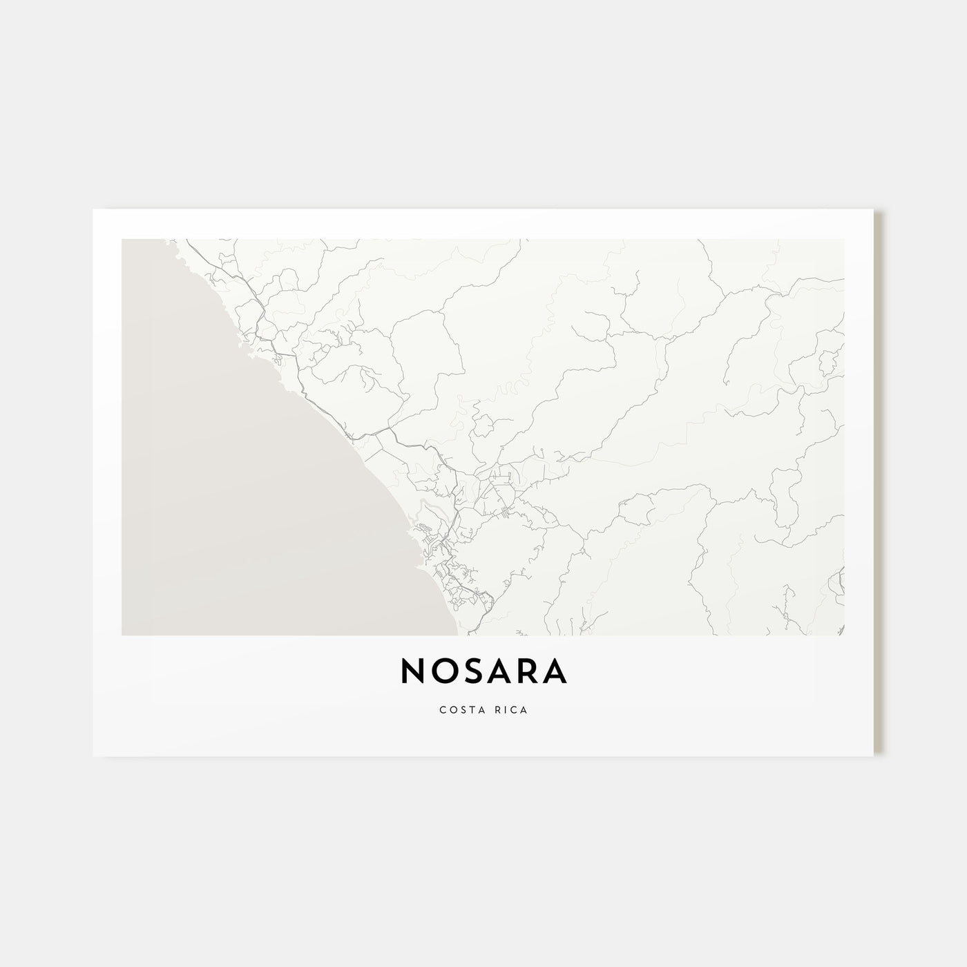 Nosara Map Landscape Poster