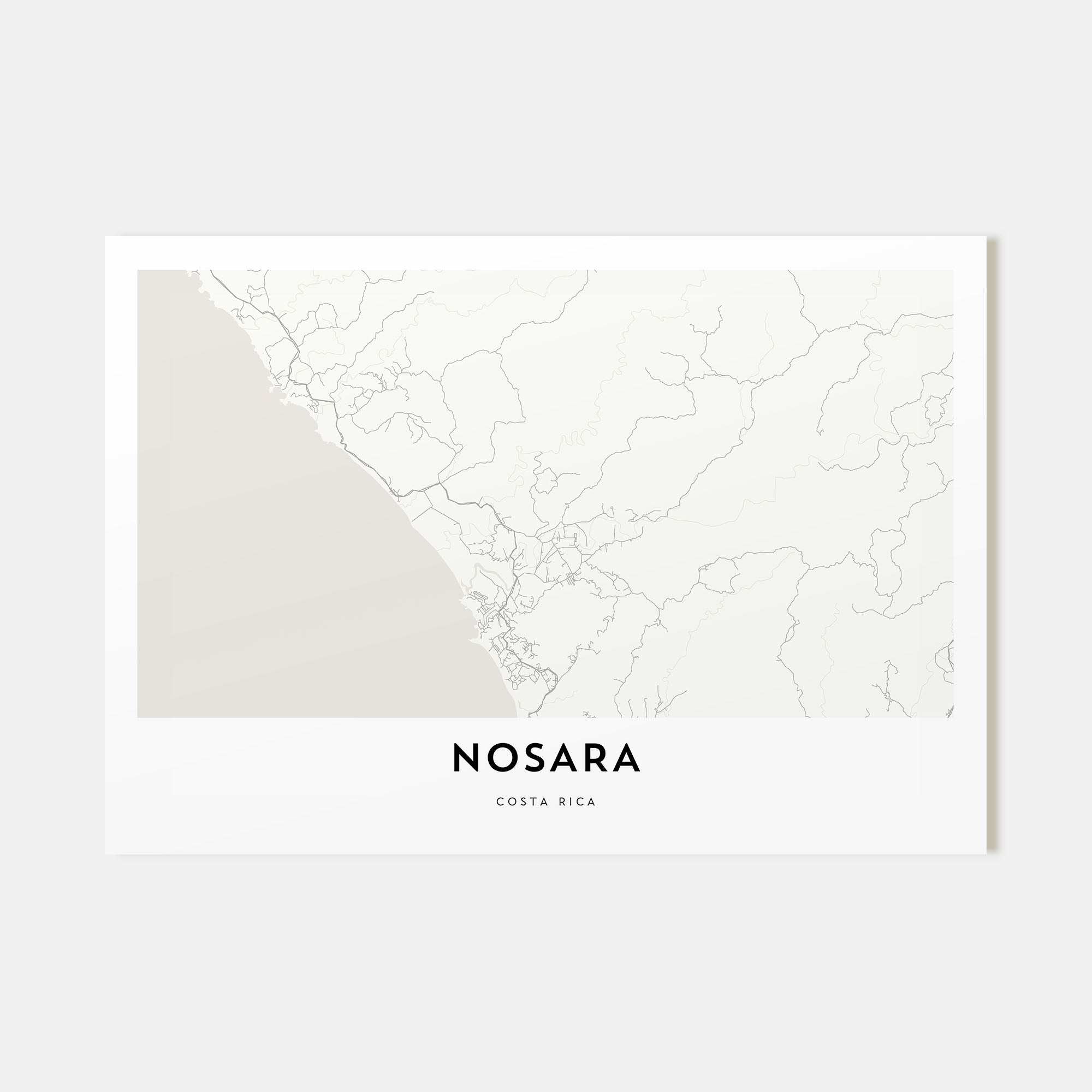 Nosara Map Landscape Poster