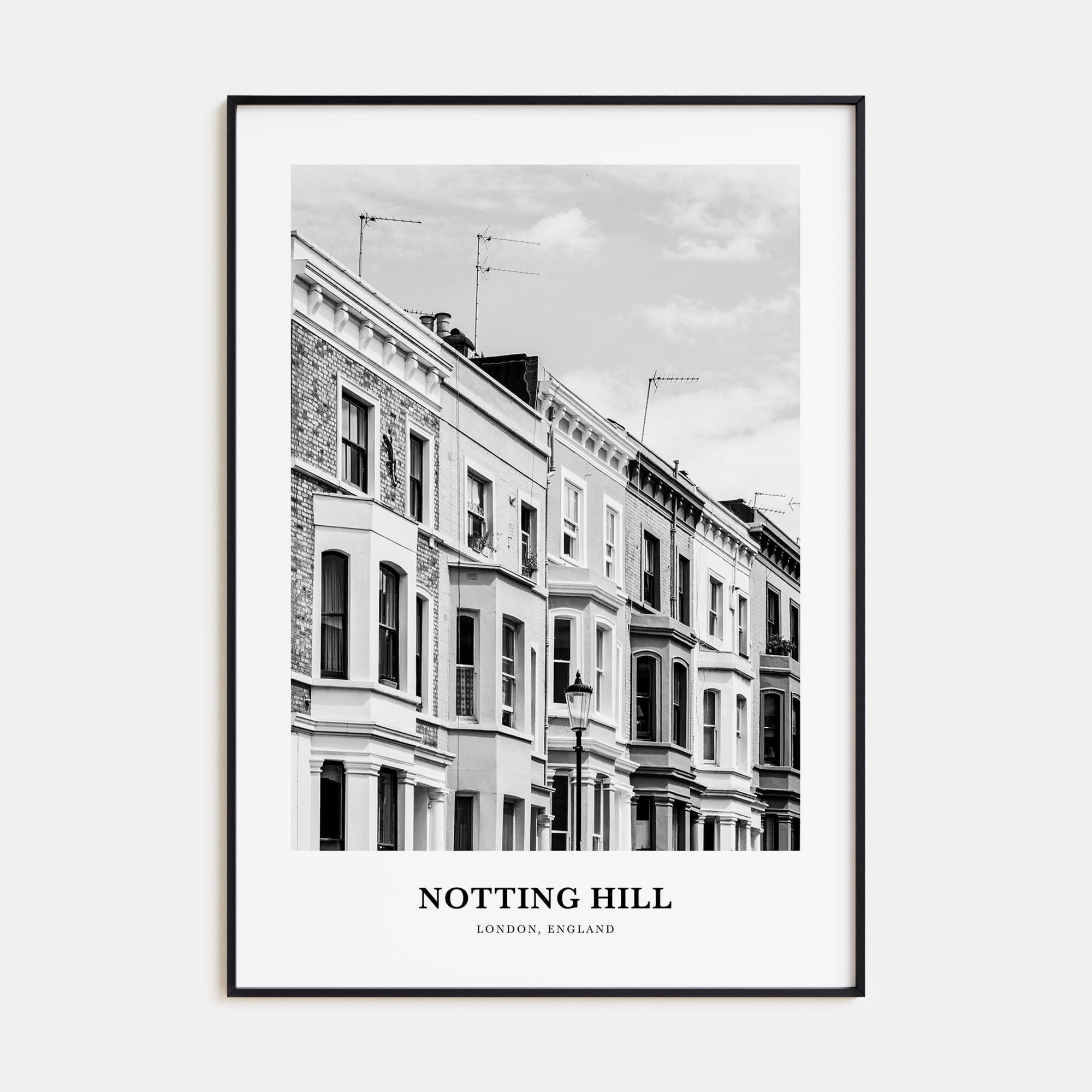 Notting Hill Portrait B&W Poster