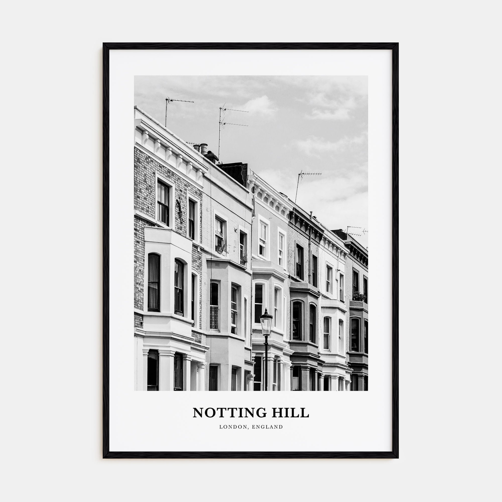 Notting Hill Portrait B&W Poster