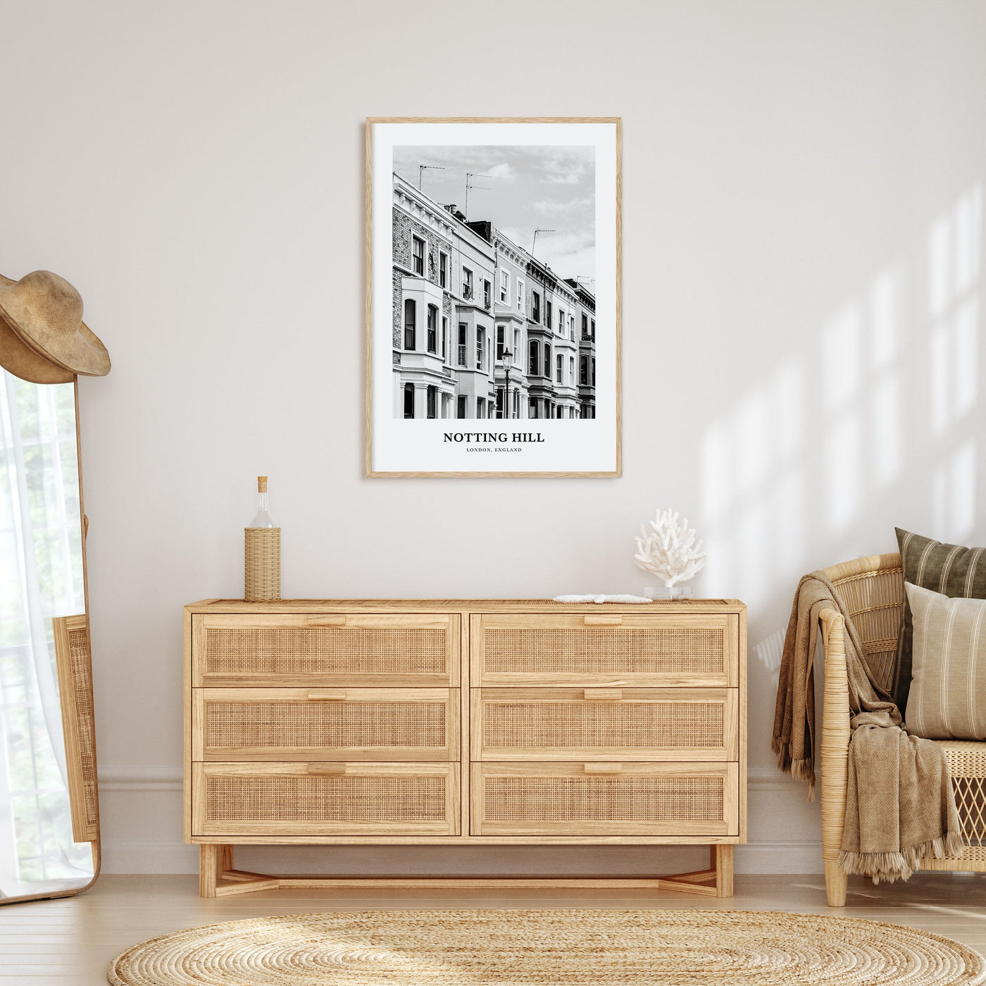 Notting Hill Portrait B&W Poster