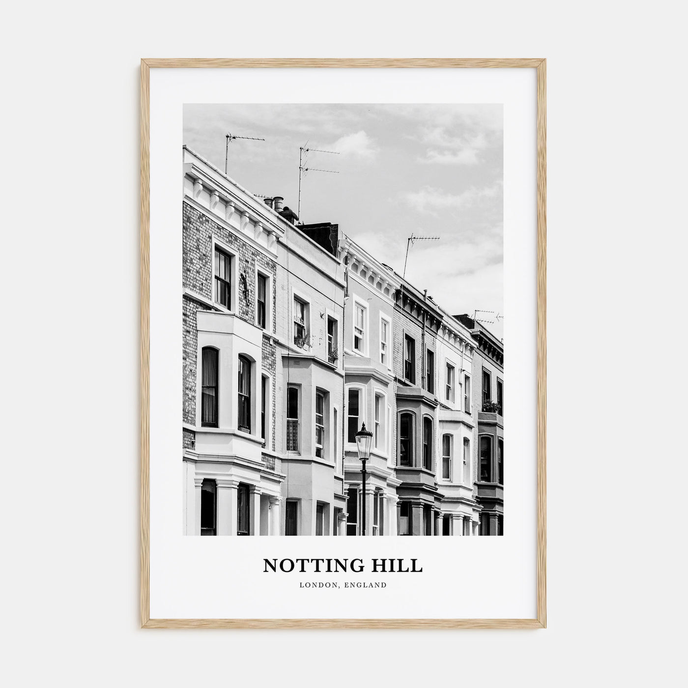 Notting Hill Portrait B&W Poster