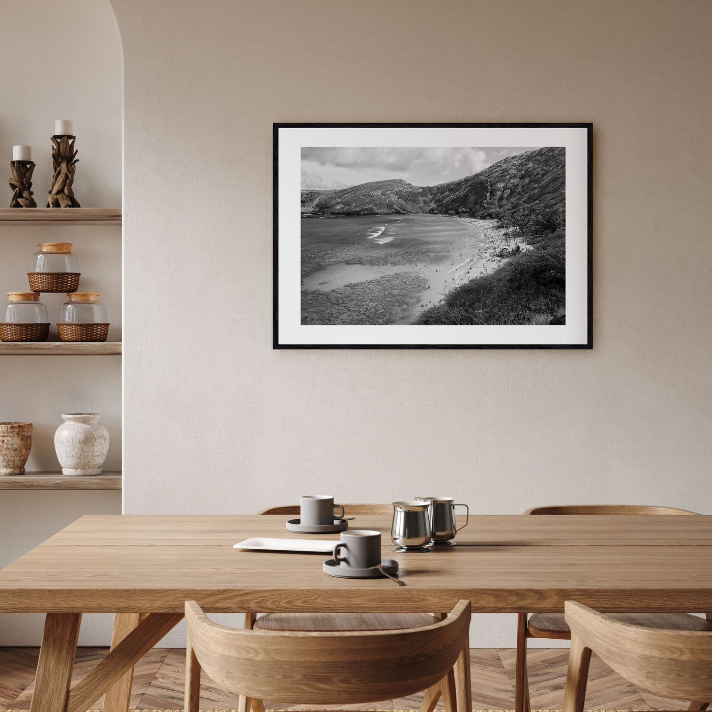 O‘ahu Landscape B&W Poster