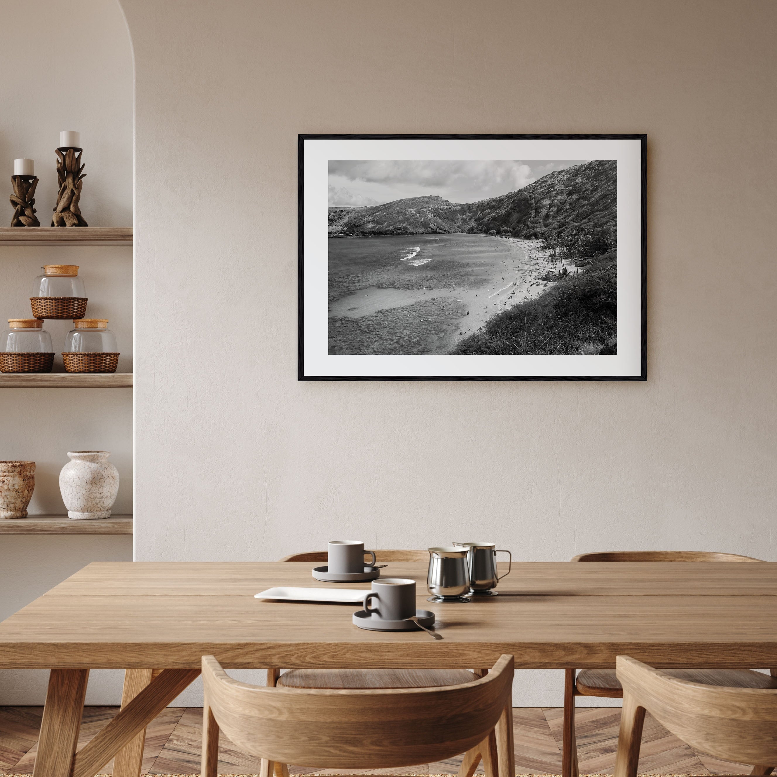 O‘ahu Landscape B&W Poster