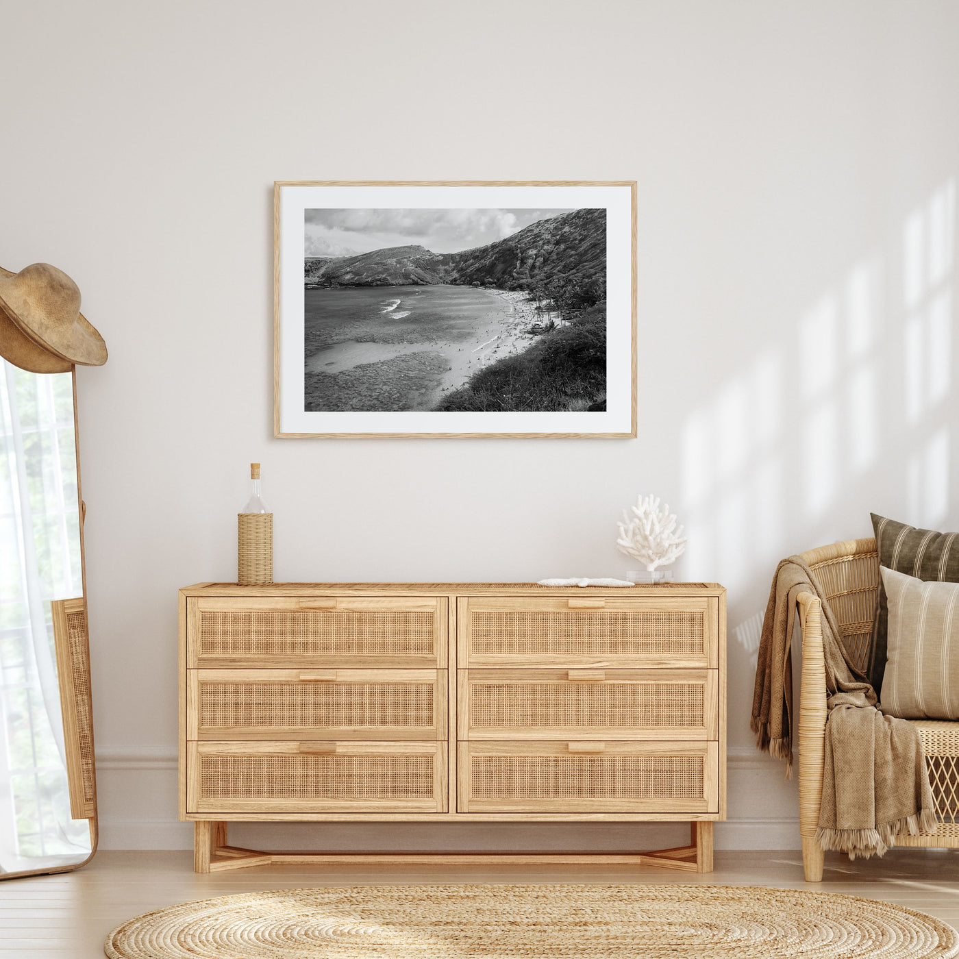 O‘ahu Landscape B&W Poster