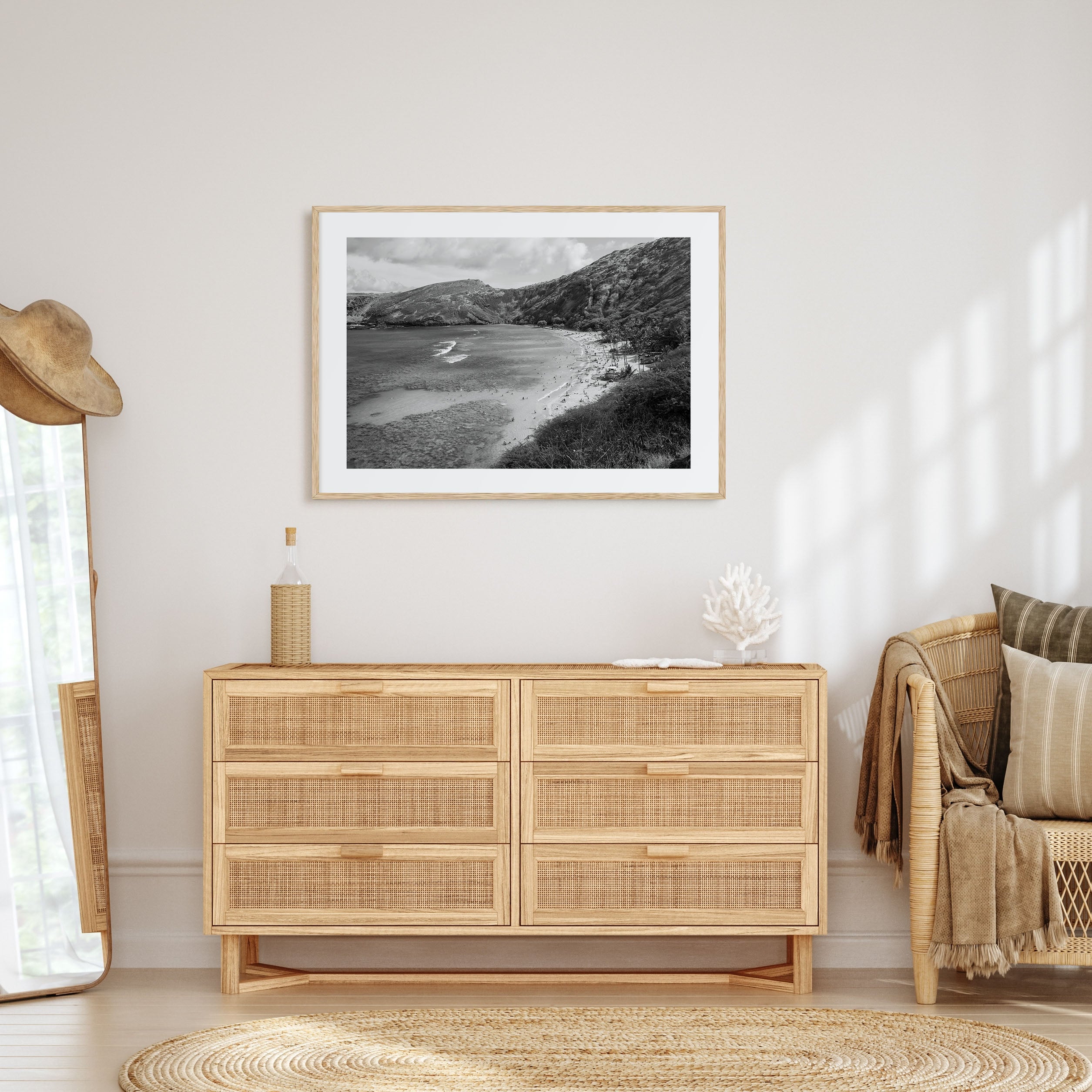 O‘ahu Landscape B&W Poster