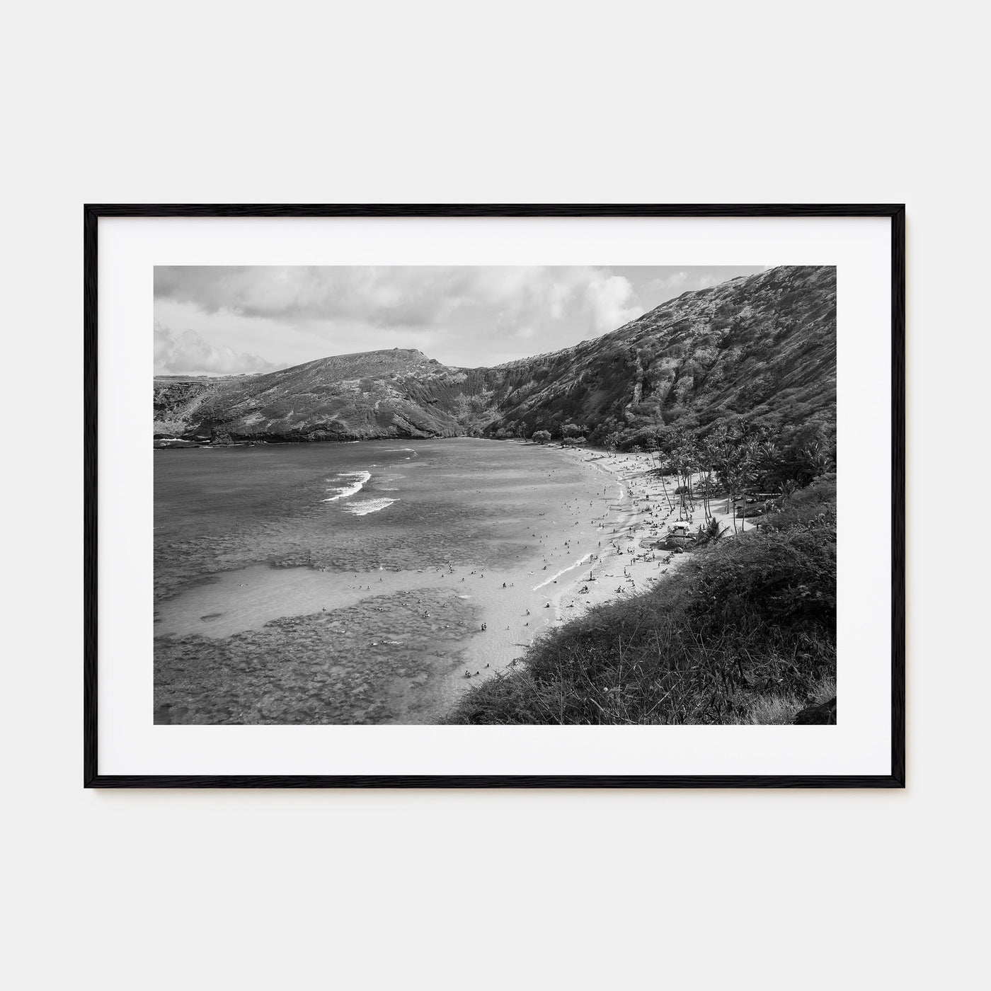 O‘ahu Landscape B&W Poster
