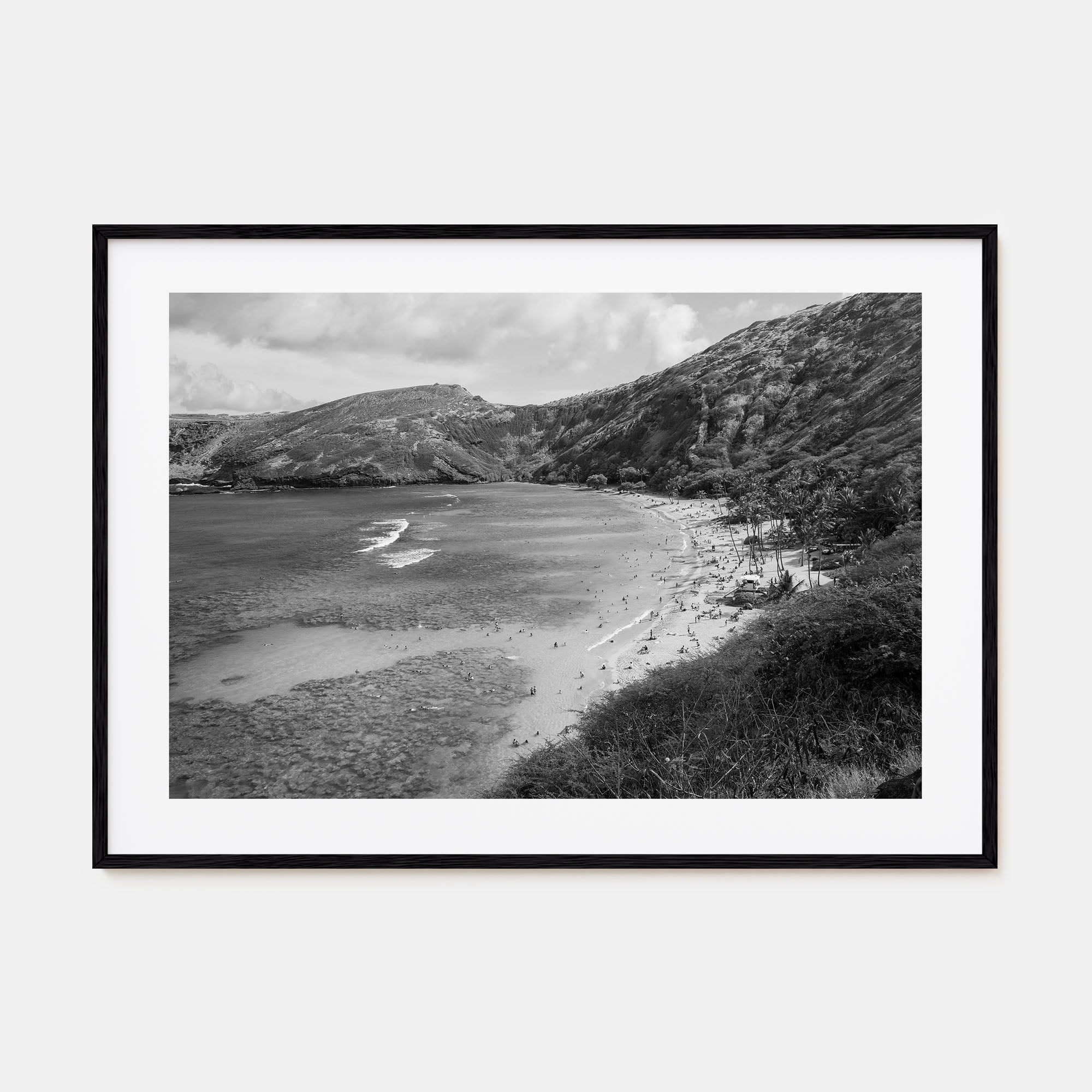 O‘ahu Landscape B&W Poster