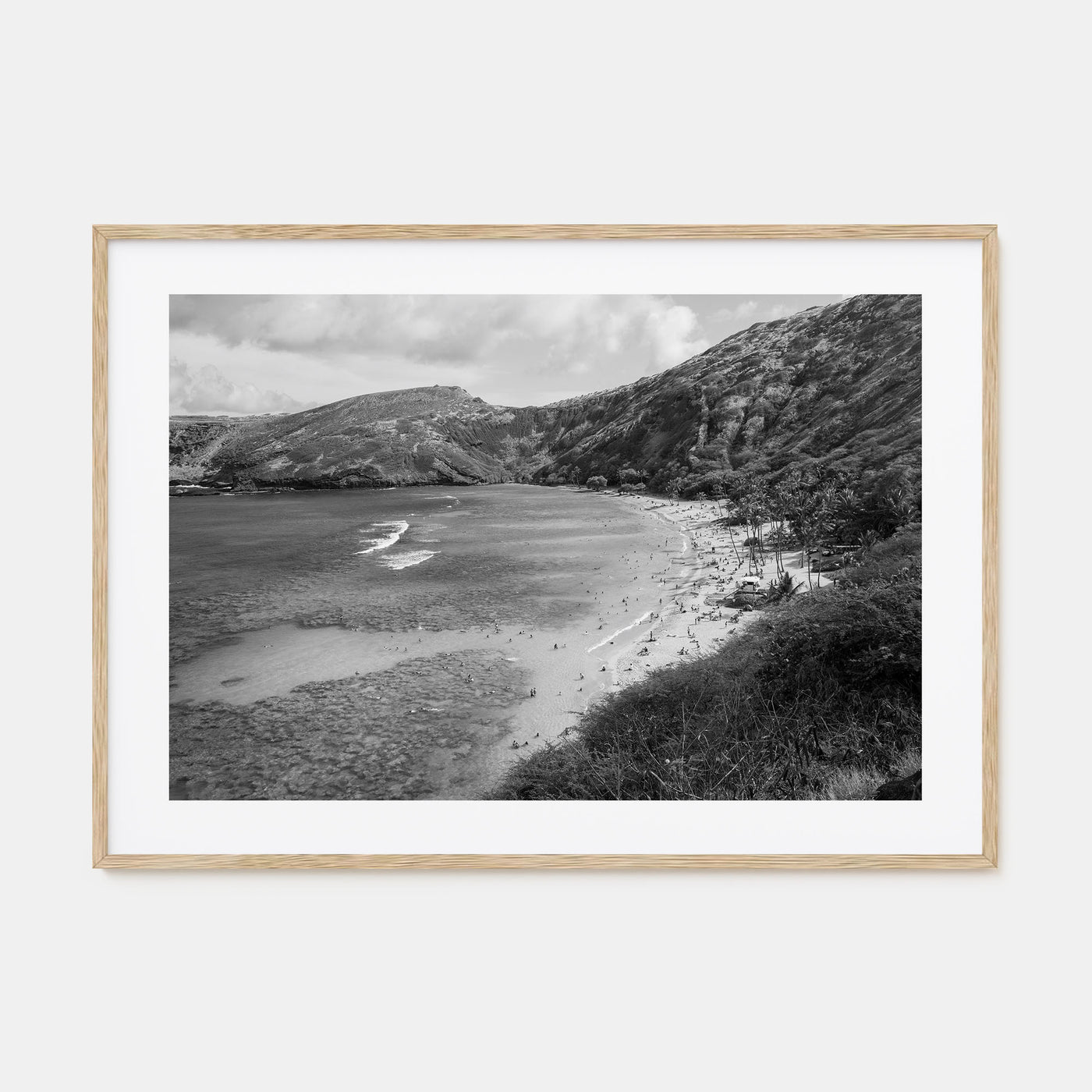 O‘ahu Landscape B&W Poster