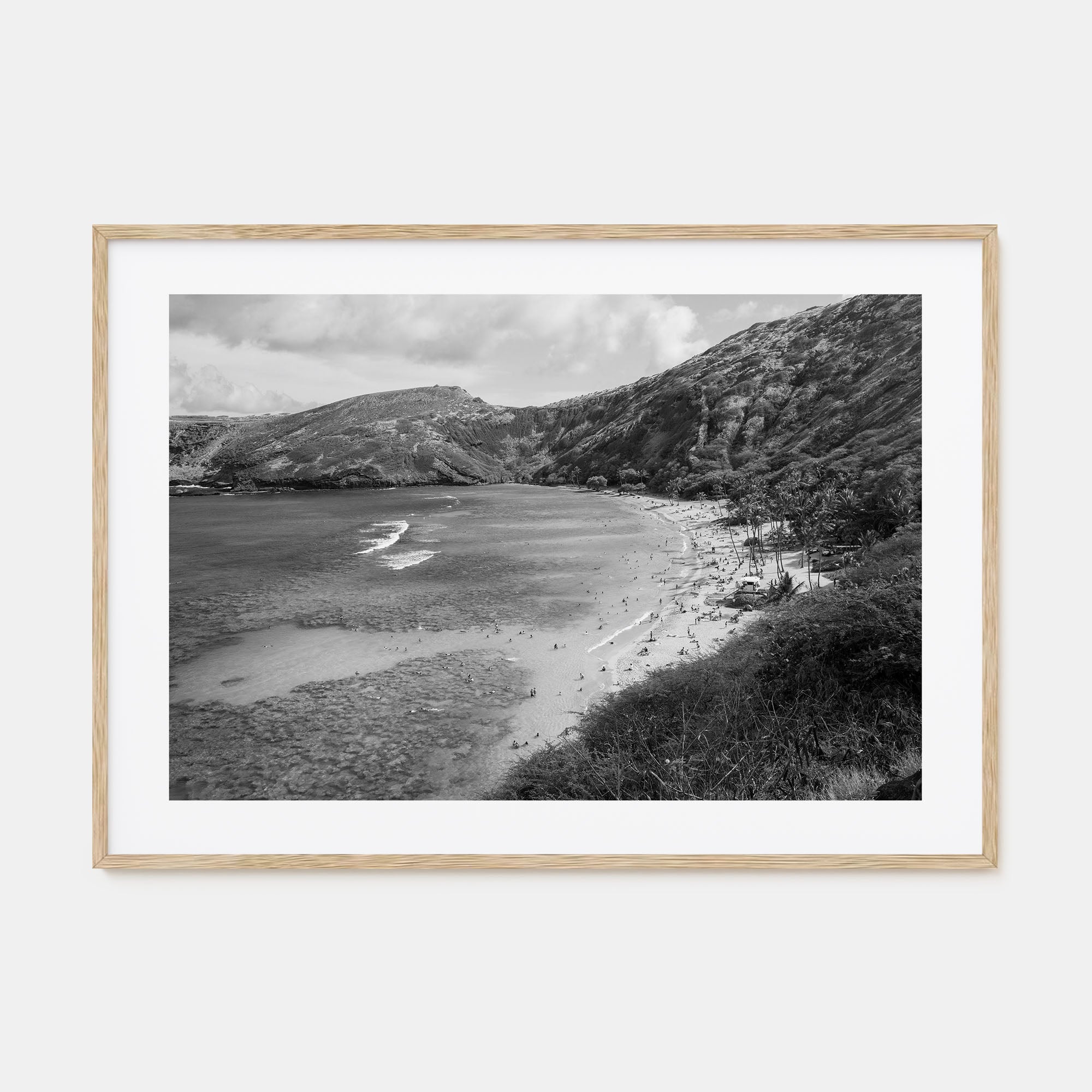 O‘ahu Landscape B&W Poster