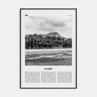 O‘ahu Travel B&W Poster