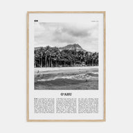 O‘ahu Travel B&W Poster