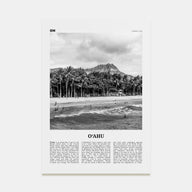 O‘ahu Travel B&W Poster