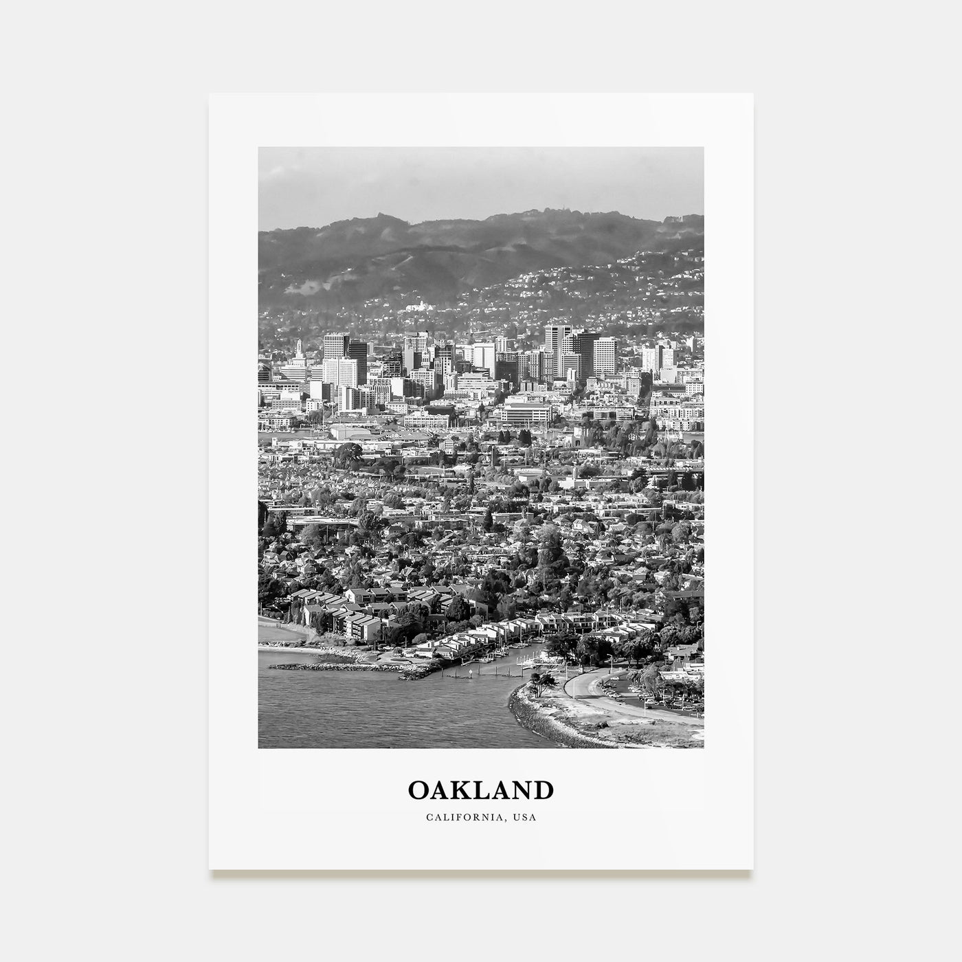 Oakland Portrait B&W No 2 Poster