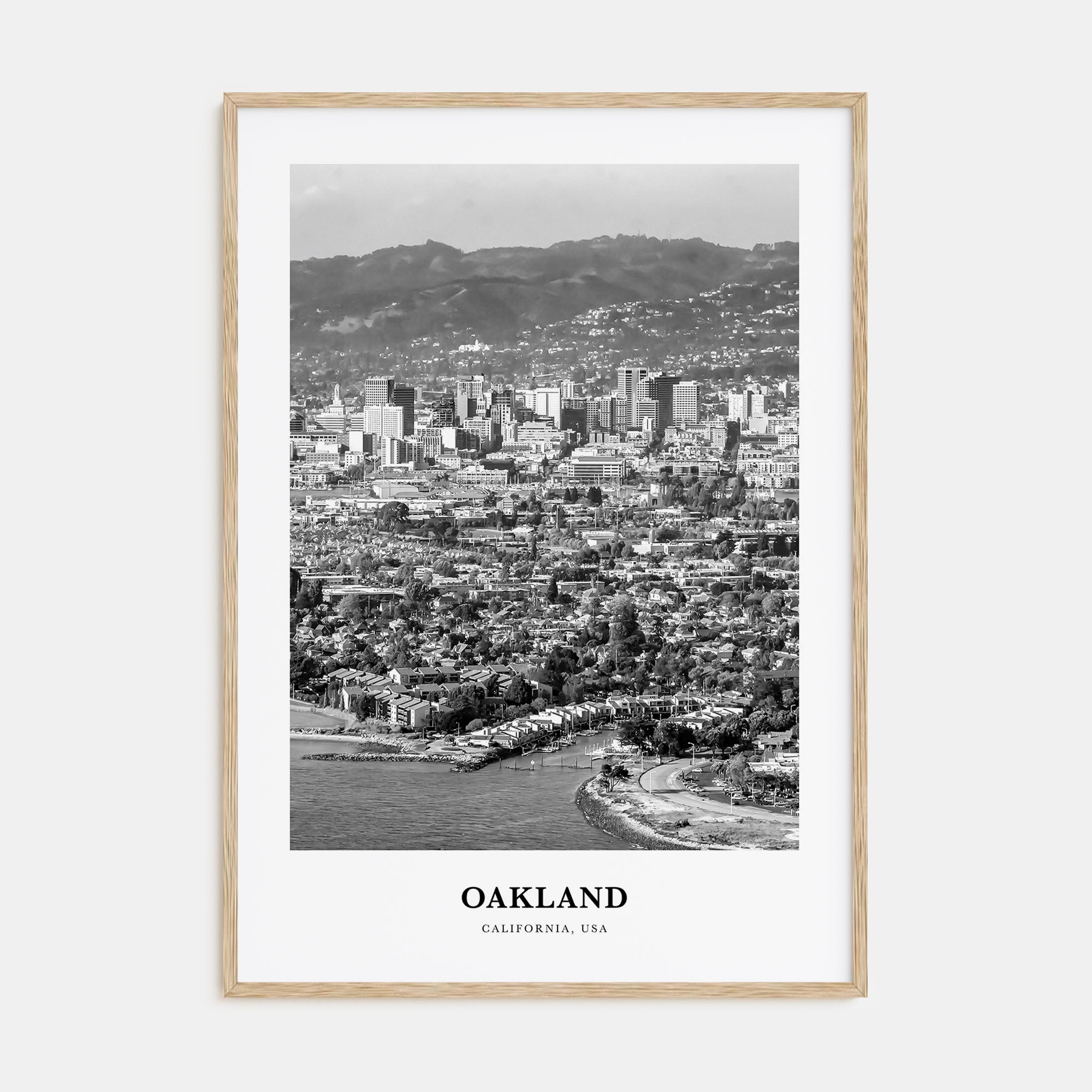 Oakland Portrait B&W No 2 Poster
