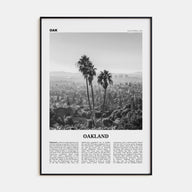 Oakland Travel B&W No 2 Poster