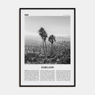 Oakland Travel B&W No 2 Poster