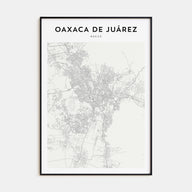 Oaxaca de Juárez  Map Portrait Poster