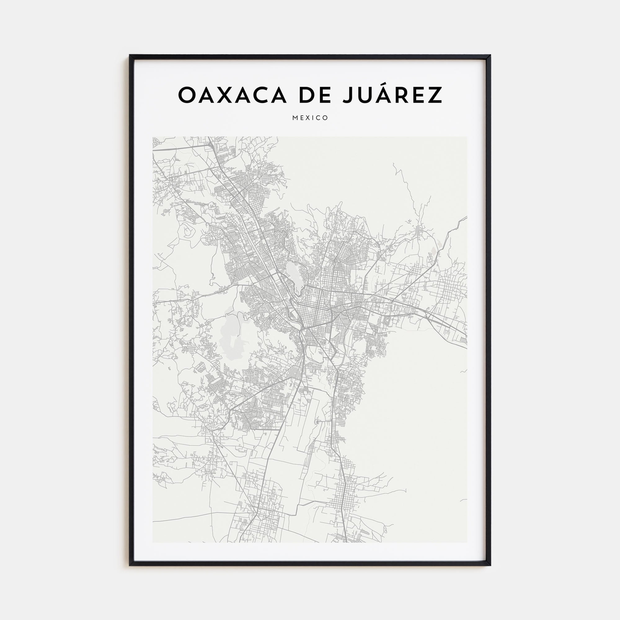 Oaxaca de Juárez  Map Portrait Poster