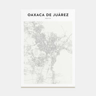 Oaxaca de Juárez  Map Portrait Poster