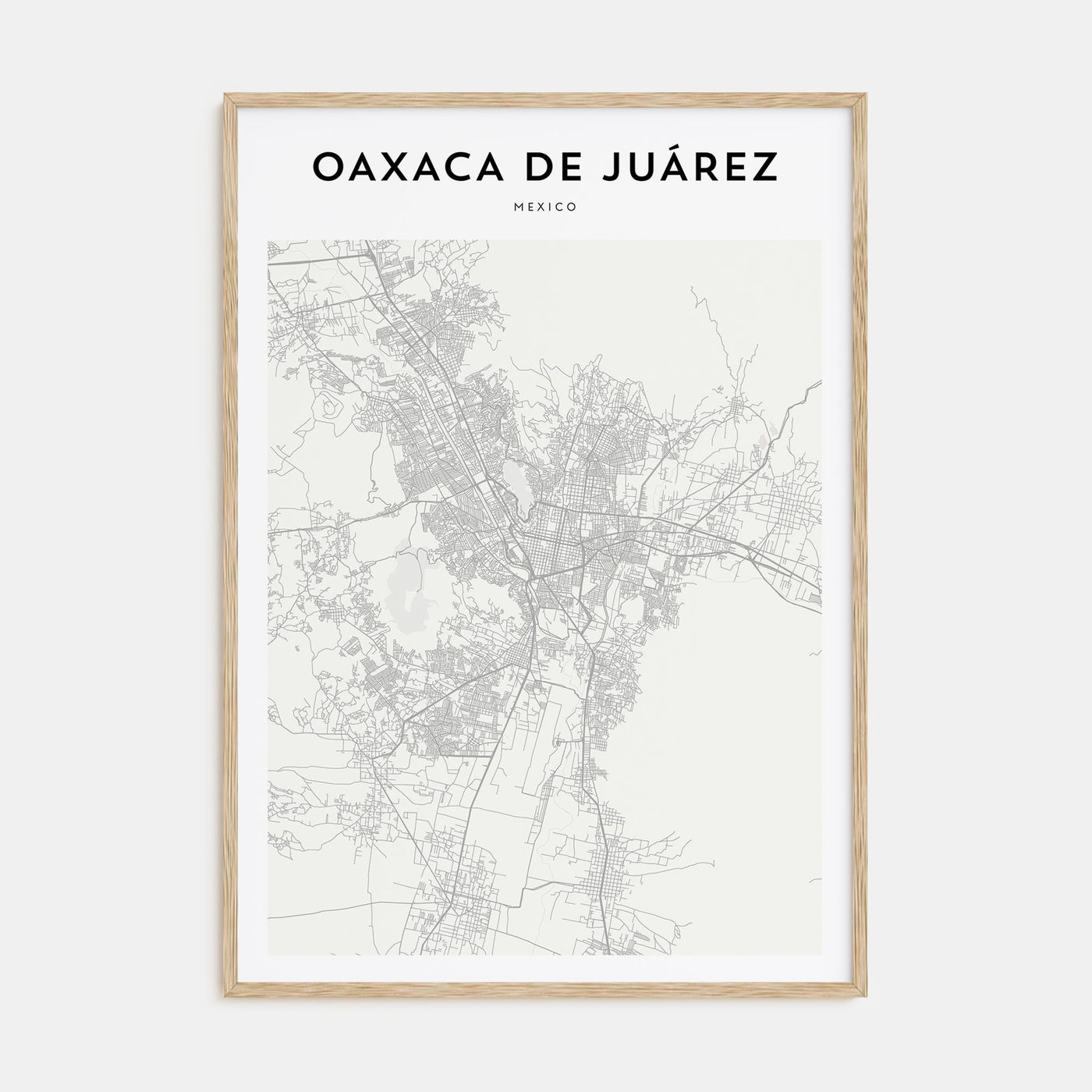 Oaxaca de Juárez  Map Portrait Poster