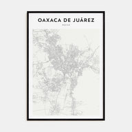 Oaxaca de Juárez  Map Portrait Poster