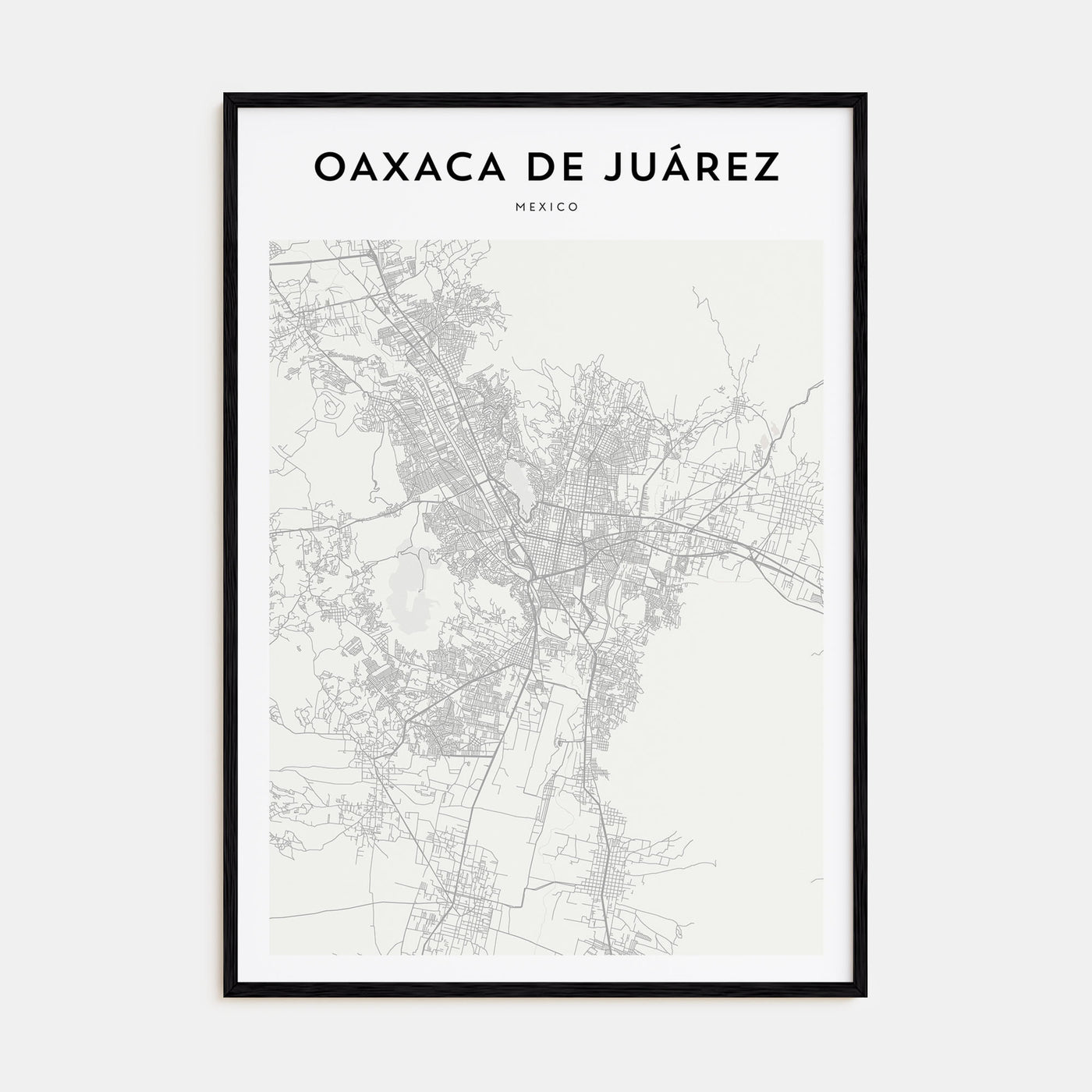 Oaxaca de Juárez  Map Portrait Poster